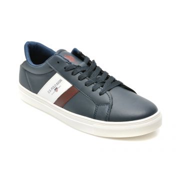 Pantofi sport US POLO ASSN bleumarin, ANTON, din piele ecologica