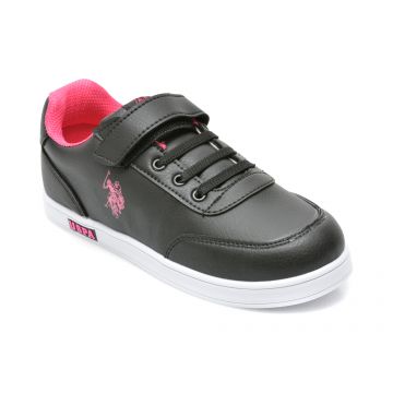 Pantofi sport US POLO ASSN negri, CAMERON WT, din piele ecologica