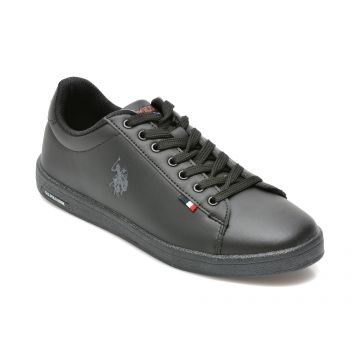 Pantofi sport US POLO ASSN negri, FRANCO WMN, din piele ecologica