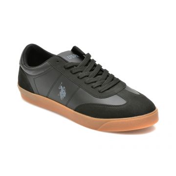 Pantofi sport US POLO ASSN negri, HUGO, din piele ecologica