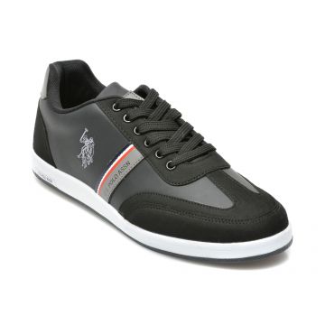 Pantofi sport US POLO ASSN negri, KARES WT, din piele ecologica