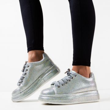 Sneakers dama Trinity Argintii
