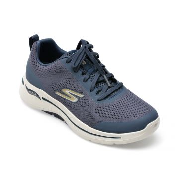Pantofi sport SKECHERS bleumarin, GO WALK ARCH FIT, din material textil