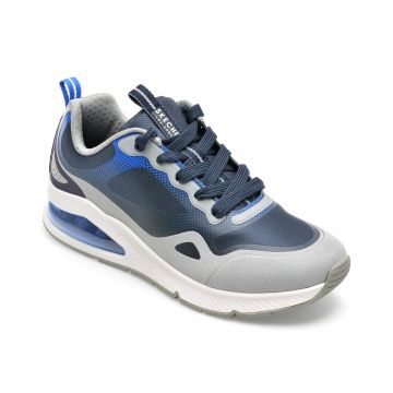 Pantofi sport SKECHERS bleumarin, UNO 2, din material textil si piele ecologica