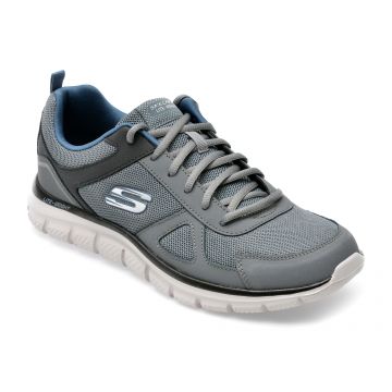 Pantofi sport SKECHERS gri, TRACK, din material textil