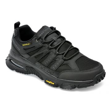 Pantofi sport SKECHERS negri, SKECH-AIR ENVOY, din material textil si pvc