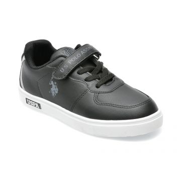 Pantofi sport US POLO ASSN negri, BORE2PR, din piele ecologica