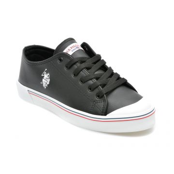 Pantofi sport US POLO ASSN negri, PENWT2P, din piele ecologica