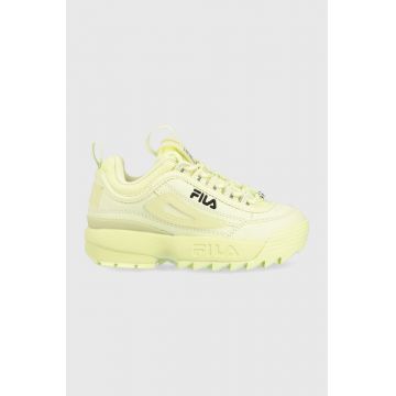 Fila sneakers pentru copii Disruptor culoarea verde