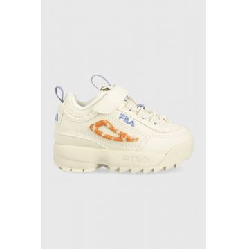 Fila sneakers pentru copii FFK0144 DISRUPTOR E A culoarea bej