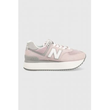 New Balance sneakers WL574ZSE culoarea roz