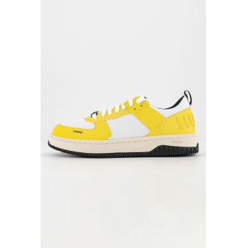 Pantofi sport de plasa cu garnituri de piele ecologica