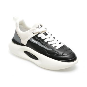 Pantofi sport GRYXX negri, 22009, din piele natura si piele ecologica