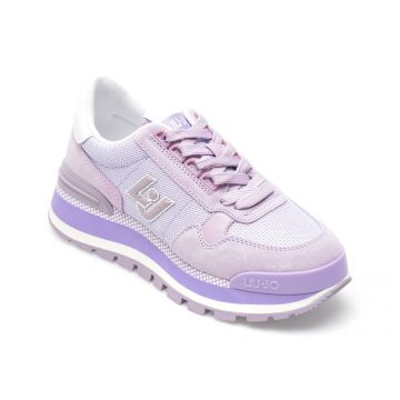 Pantofi sport LIU JO mov, AMAZI16, din material textil si piele intoarsa