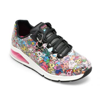 Pantofi sport SKECHERS multicolor, UNO 2, din piele ecologica