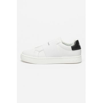 Pantofi sport slip-on uni de piele