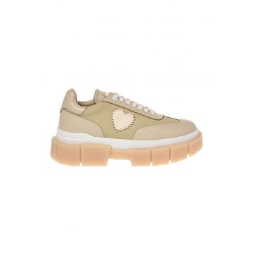 Pantofi sport cu insertii din piele