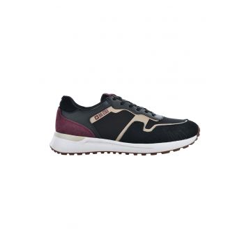 Pantofi sport low-cut cu garnituri de piele intoarsa