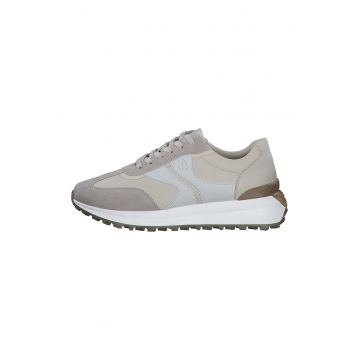 Pantofi sport low-cut cu garnituri de piele intoarsa