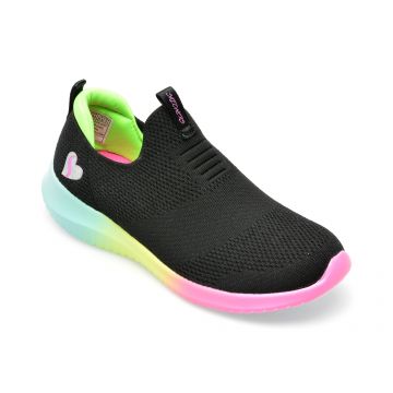 Pantofi sport SKECHERS negri, ULTRA FLEX, din material textil