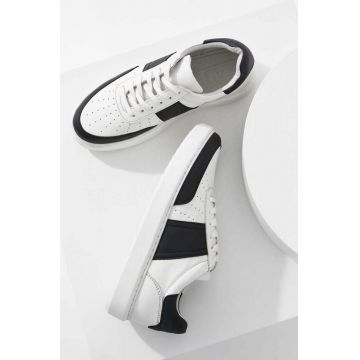 Answear Lab sneakers din piele x colecția limitată SISTERHOOD culoarea negru