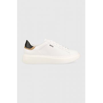 BOSS sneakers din piele Amber culoarea alb, 50493262