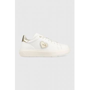 Love Moschino sneakers din piele Sneakerd Bold 40 culoarea alb, JA15384G1G