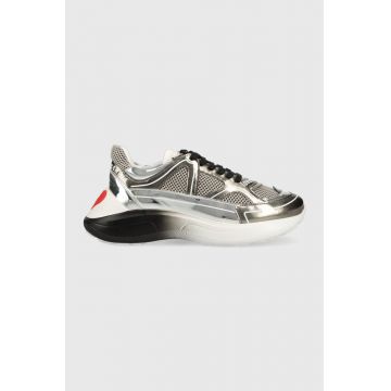 Love Moschino sneakers Sneakerd Running 60 culoarea argintiu