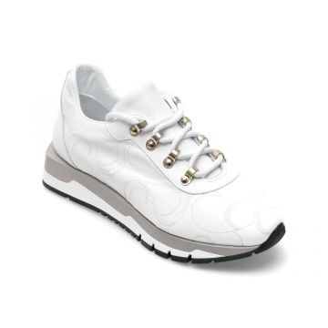 Pantofi EPICA albi, 542329, din piele naturala