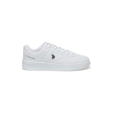 Pantofi sport de piele ecologica cu logo