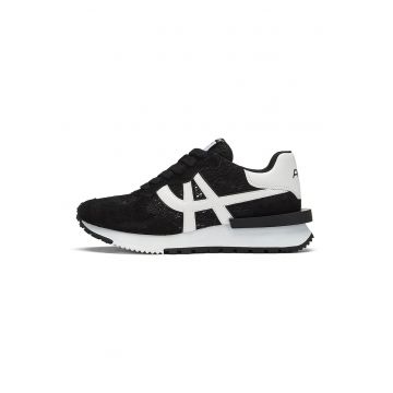 Pantofi sport low-cut cu garnituri de piele intoarsa