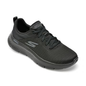 Pantofi sport SKECHERS negri, GO WALK FLEX, din material textil