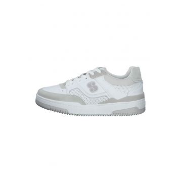 Pantofi sport low-cut cu garnituri de piele ecologica