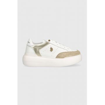 U.S. Polo Assn. sneakers din piele ARTIDE culoarea alb, ARTIDE001W/BLS1