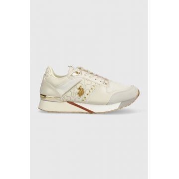 U.S. Polo Assn. sneakers FRIDA culoarea bej, FRIDA013W/BYT1