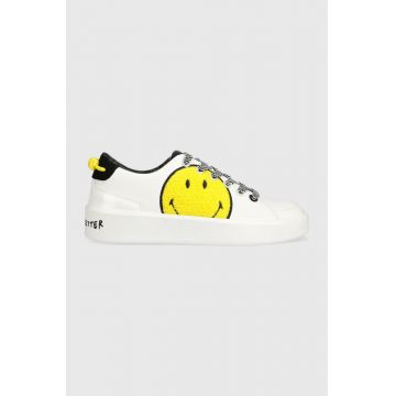 Desigual sneakers x SMILEY culoarea alb, 23SSKP33.1000