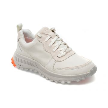 Pantofi CLARKS albi, ATLTREKFREEWP 13-2, din nabuc