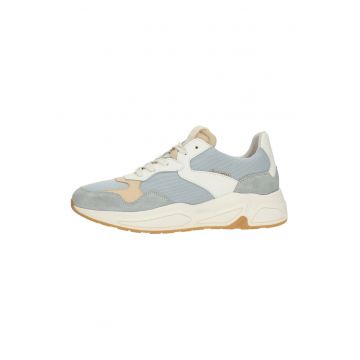 Pantofi sport cu insertii de piele intoarsa Pantofi sport cu insertii de piele intoarsa