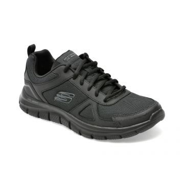 Pantofi sport SKECHERS negri, TRACK, din material textil