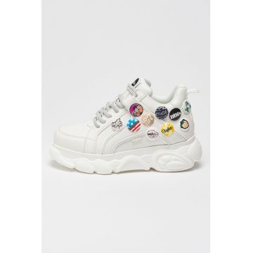Pantofi sport de piele ecologica cu talpa masiva