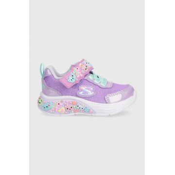 Skechers sneakers pentru copii culoarea violet