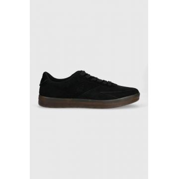 4F sneakers din piele intoarsă culoarea negru