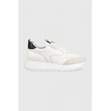 Answear Lab sneakers din piele culoarea alb