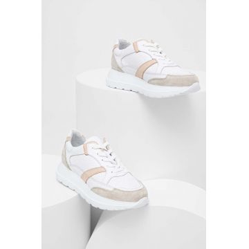 Answear Lab sneakers din piele culoarea alb