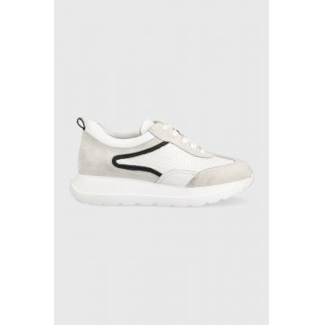 Answear Lab sneakers din piele culoarea alb