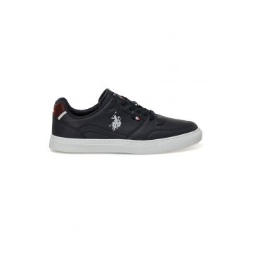 Pantofi sport de piele ecologica cu imprimeu logo lateral