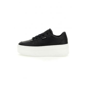 Pantofi sport flatform de piele si piele ecologica Lifet