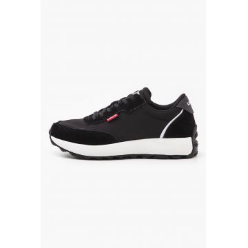 Pantofi sport low cut cu garnituri de piele intoarsa