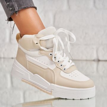 Sneakersi dama Piele Ecologica Bej Pippa A1806