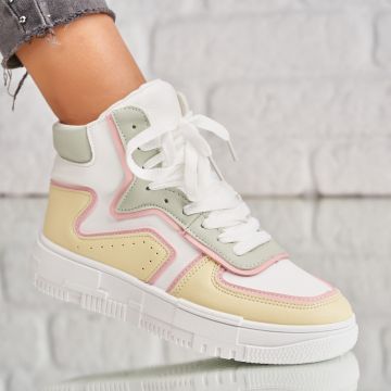 Sneakersi dama Piele Ecologica Galbeni Onisoya
